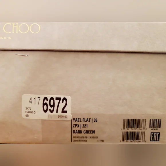 💚 NWT JIMMY CHOO Yael Rubber Boots 36 - Picture 5 of 7